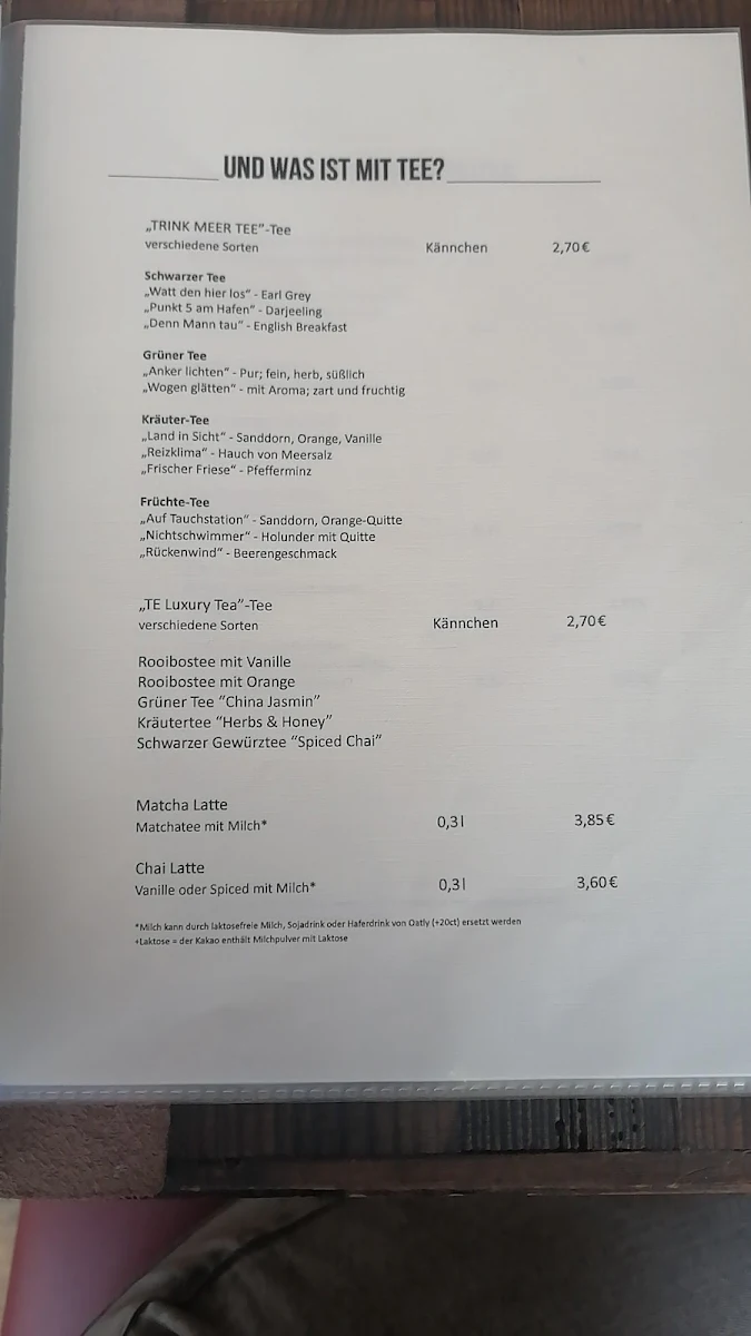 Speisekarte, Rösterei Momo Café & Kaffeerösterei