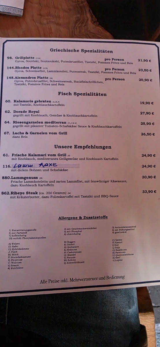 Speisekarte photo 1