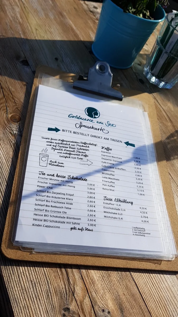 Speisekarte, Goldmarie am See