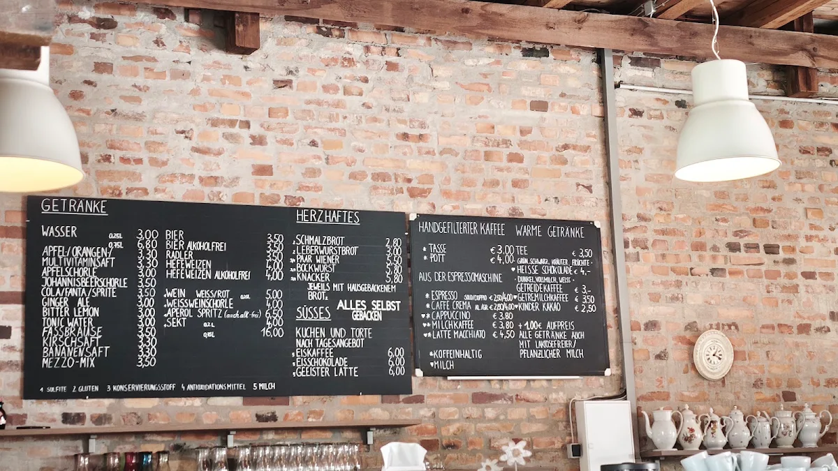 Speisekarte, Café-Scheune am Mühlenhof