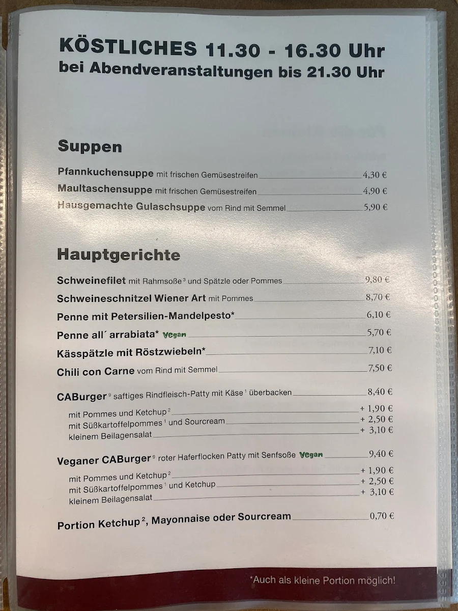Speisekarte photo 1