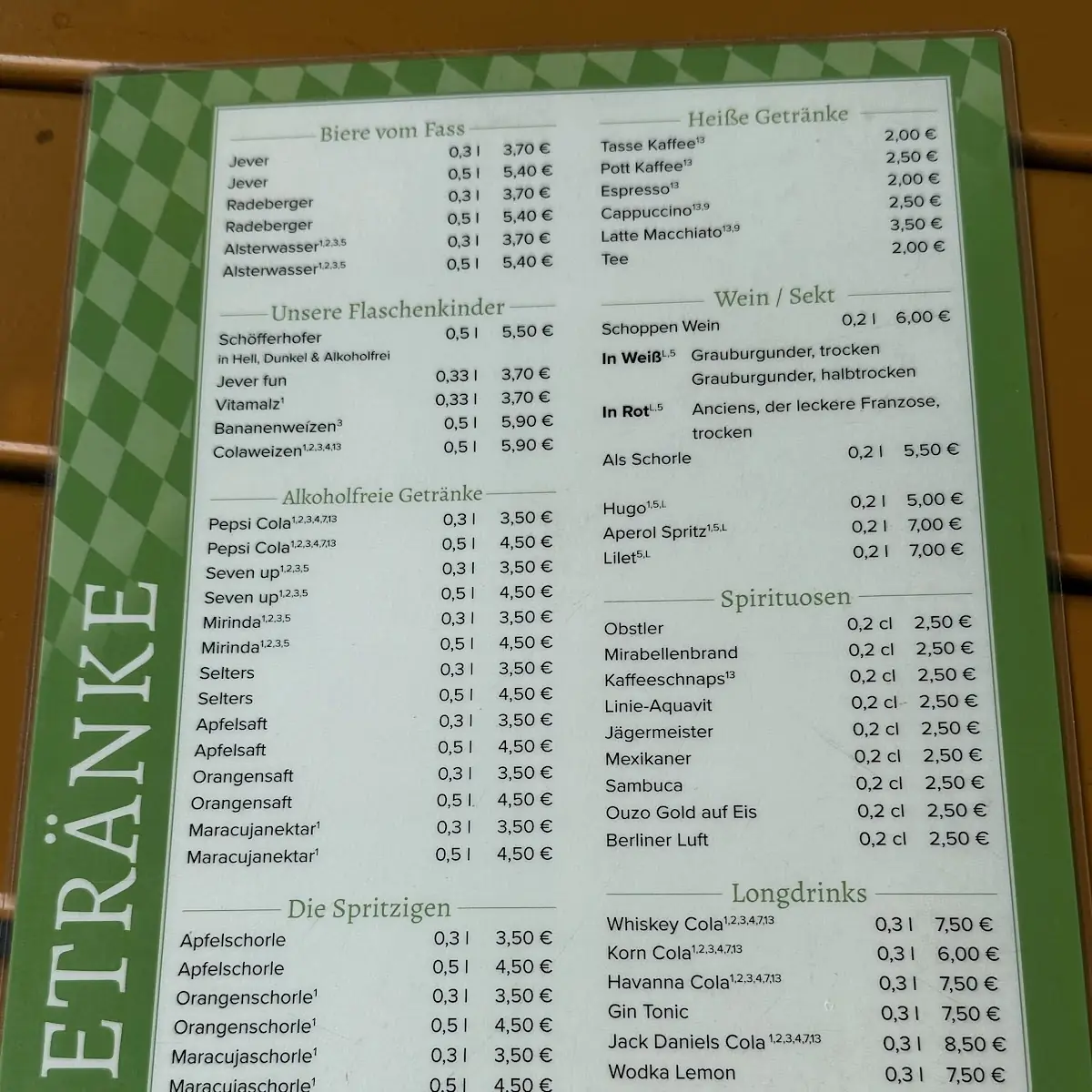 Speisekarte photo 2