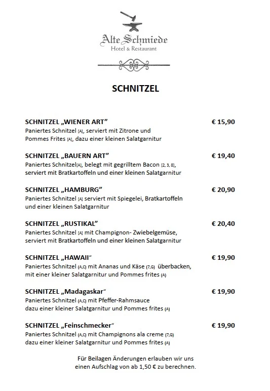 Speisekarte photo 2