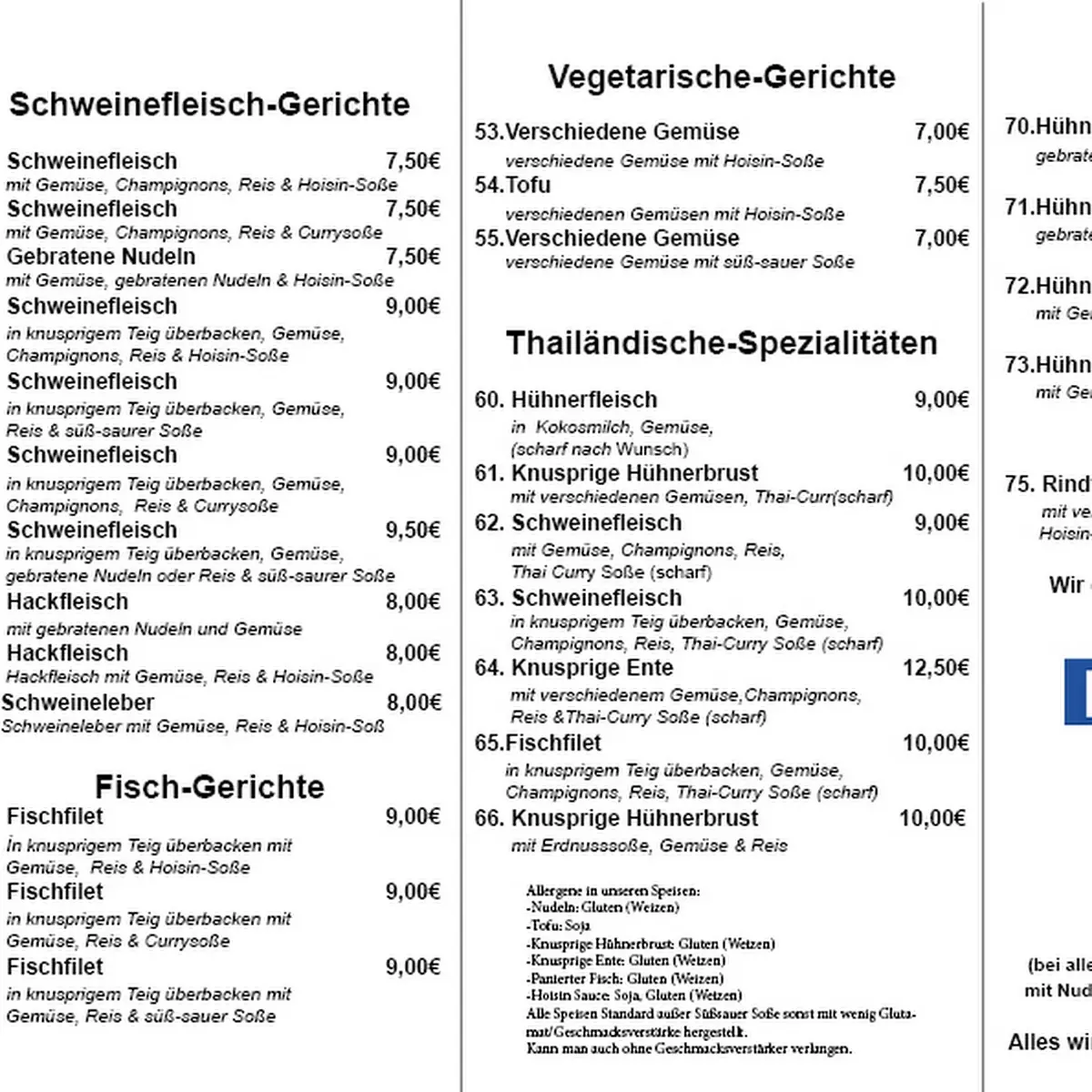 Speisekarte photo 2