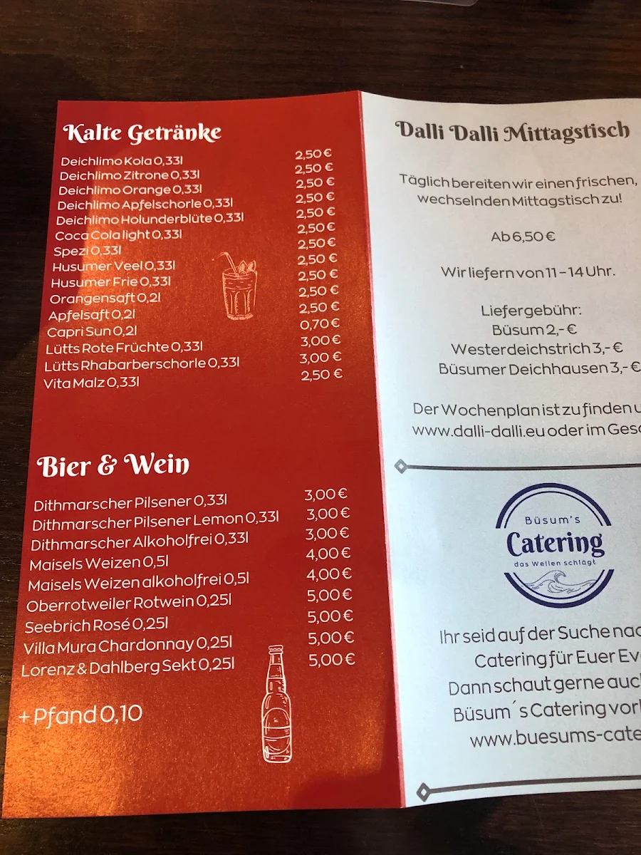 Speisekarte, Büsumer Imbiss GmbH