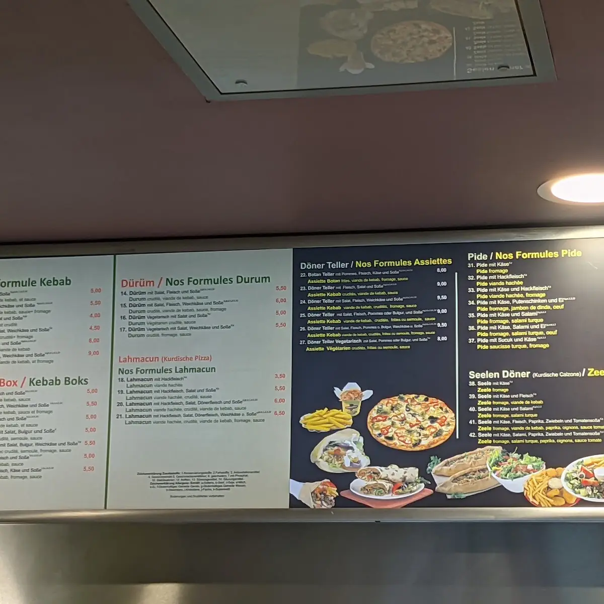 Speisekarte, Botan Kebap