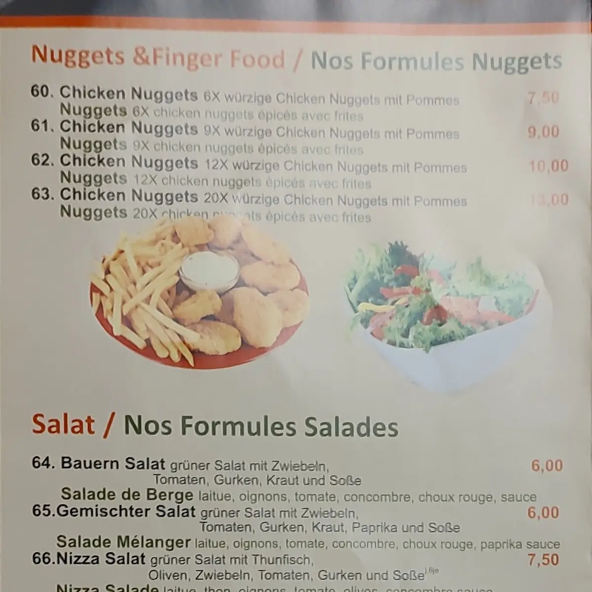 Speisekarte, Botan Kebap