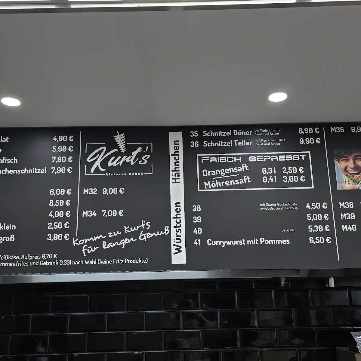 Speisekarte, Kurt´s Alaturka Kebab