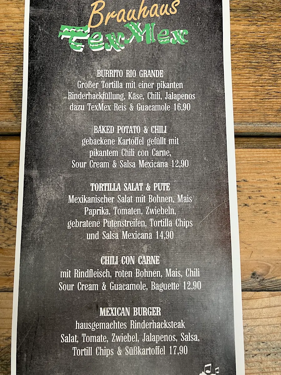 Speisekarte, Woinemer Hausbrauerei