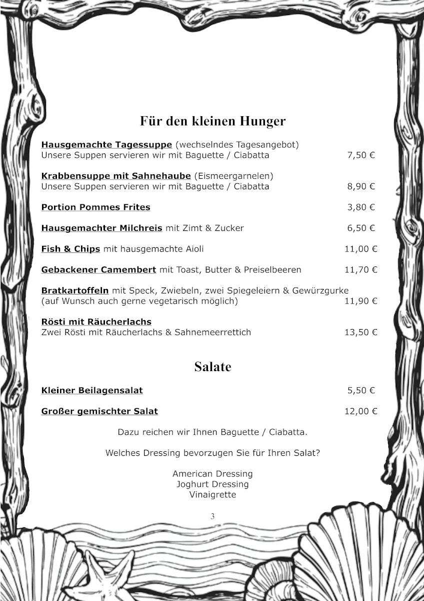 Speisekarte, Bistro Liebenswert Café