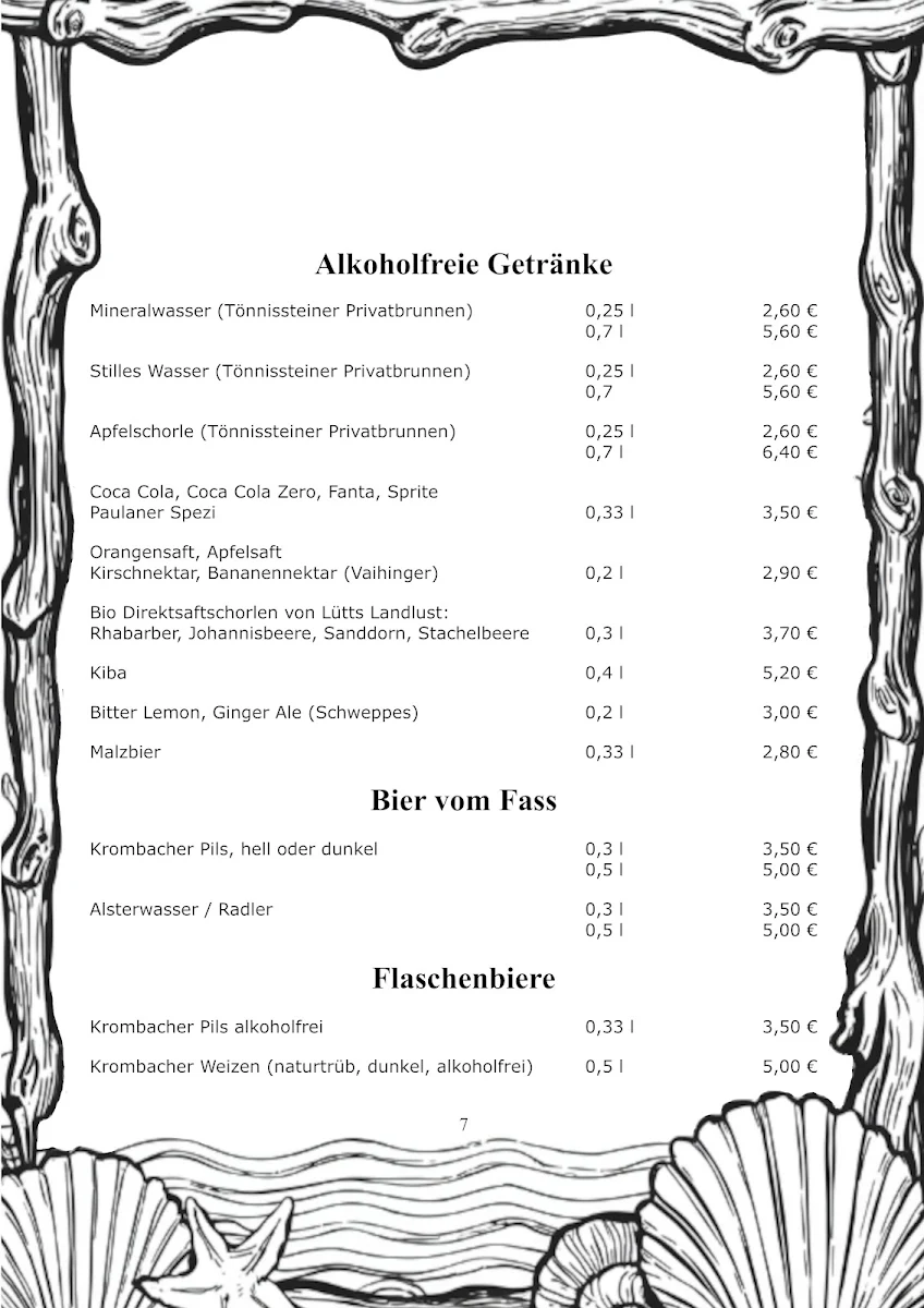 Speisekarte, Bistro Liebenswert Café