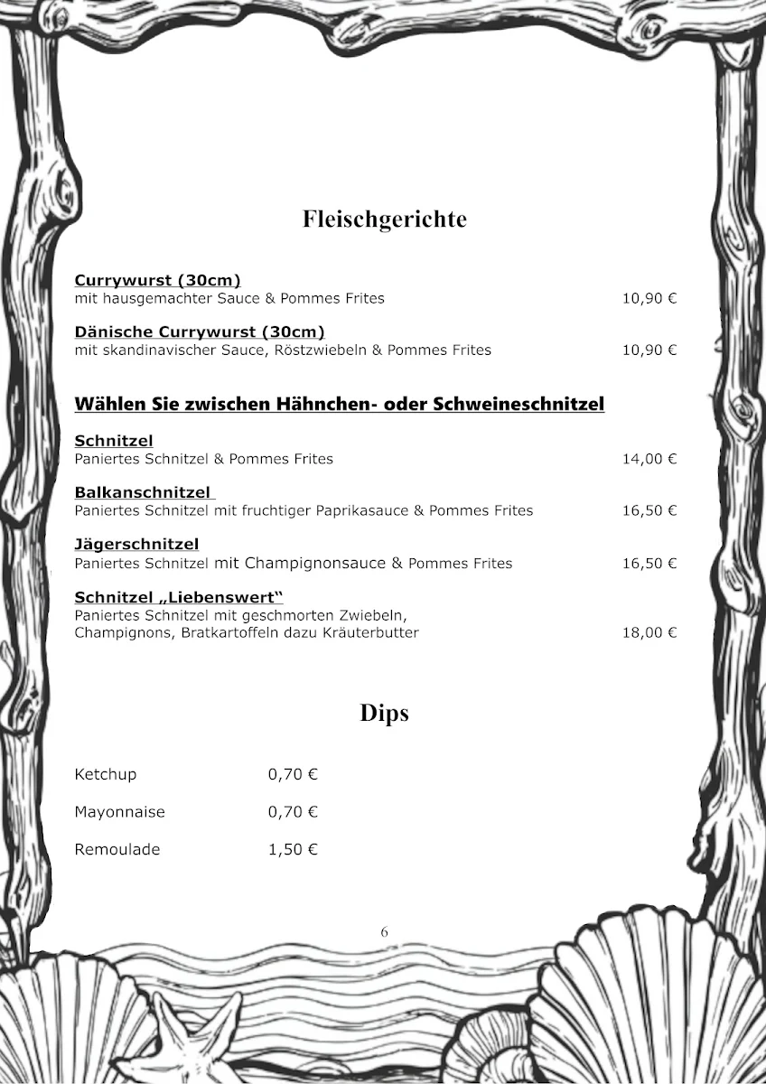 Speisekarte, Bistro Liebenswert Café