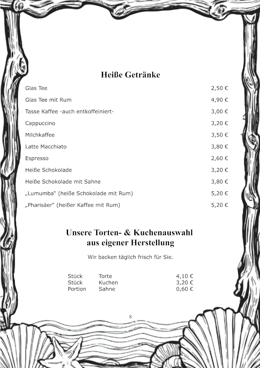 Speisekarte, Bistro Liebenswert Café