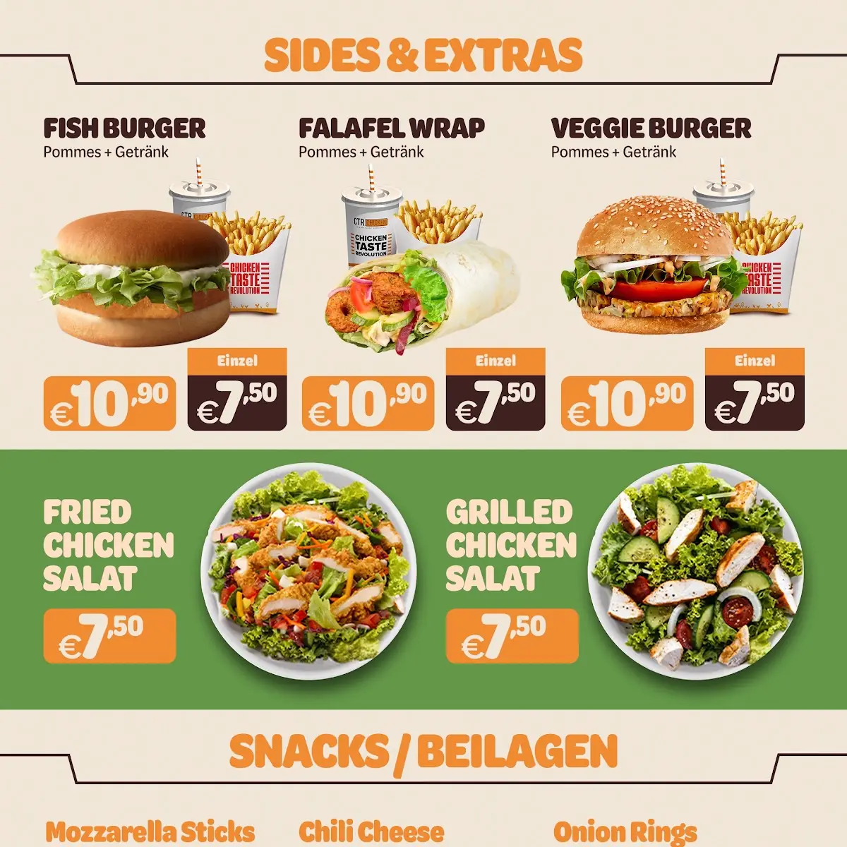 Speisekarte, CTR Chicken
