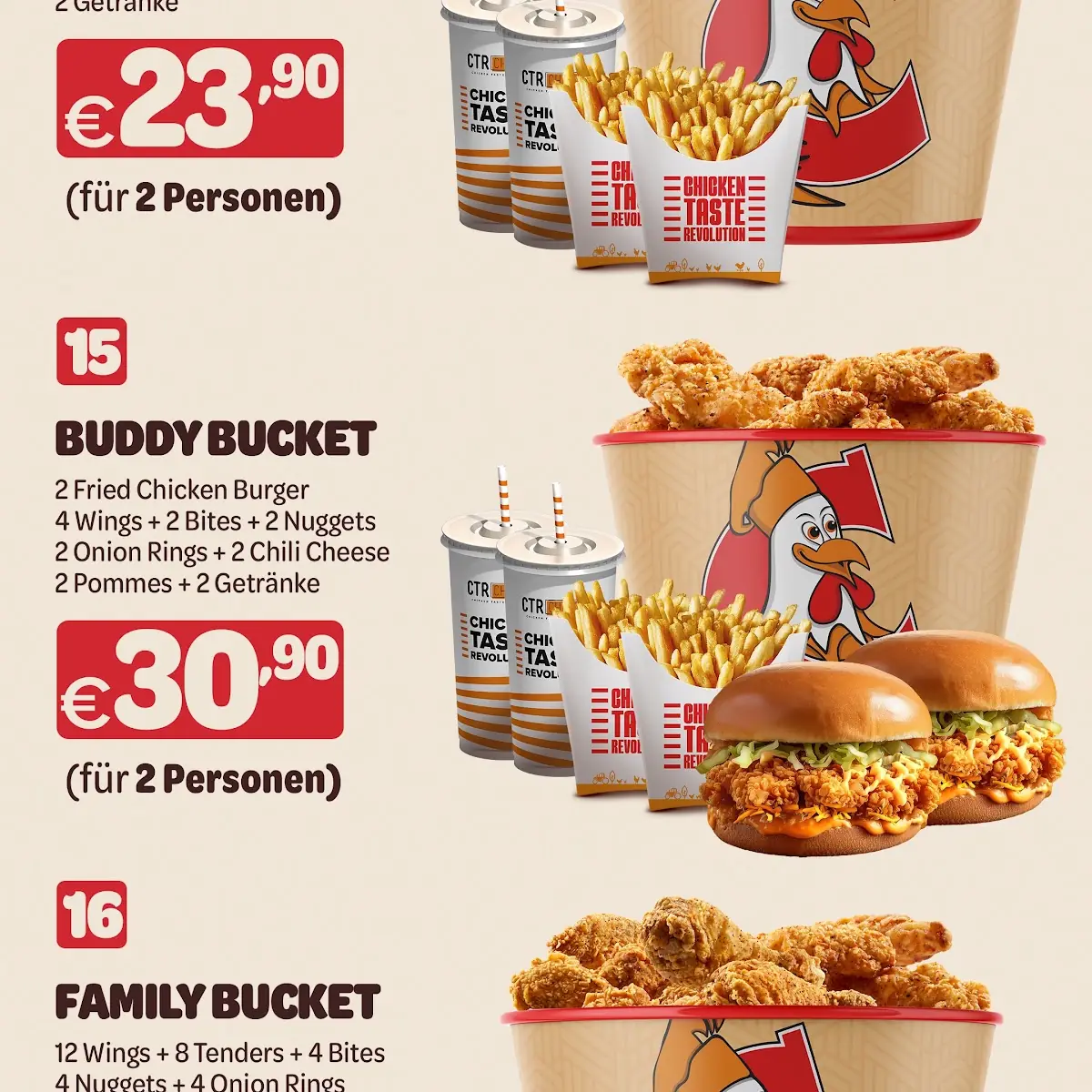 Speisekarte, CTR Chicken