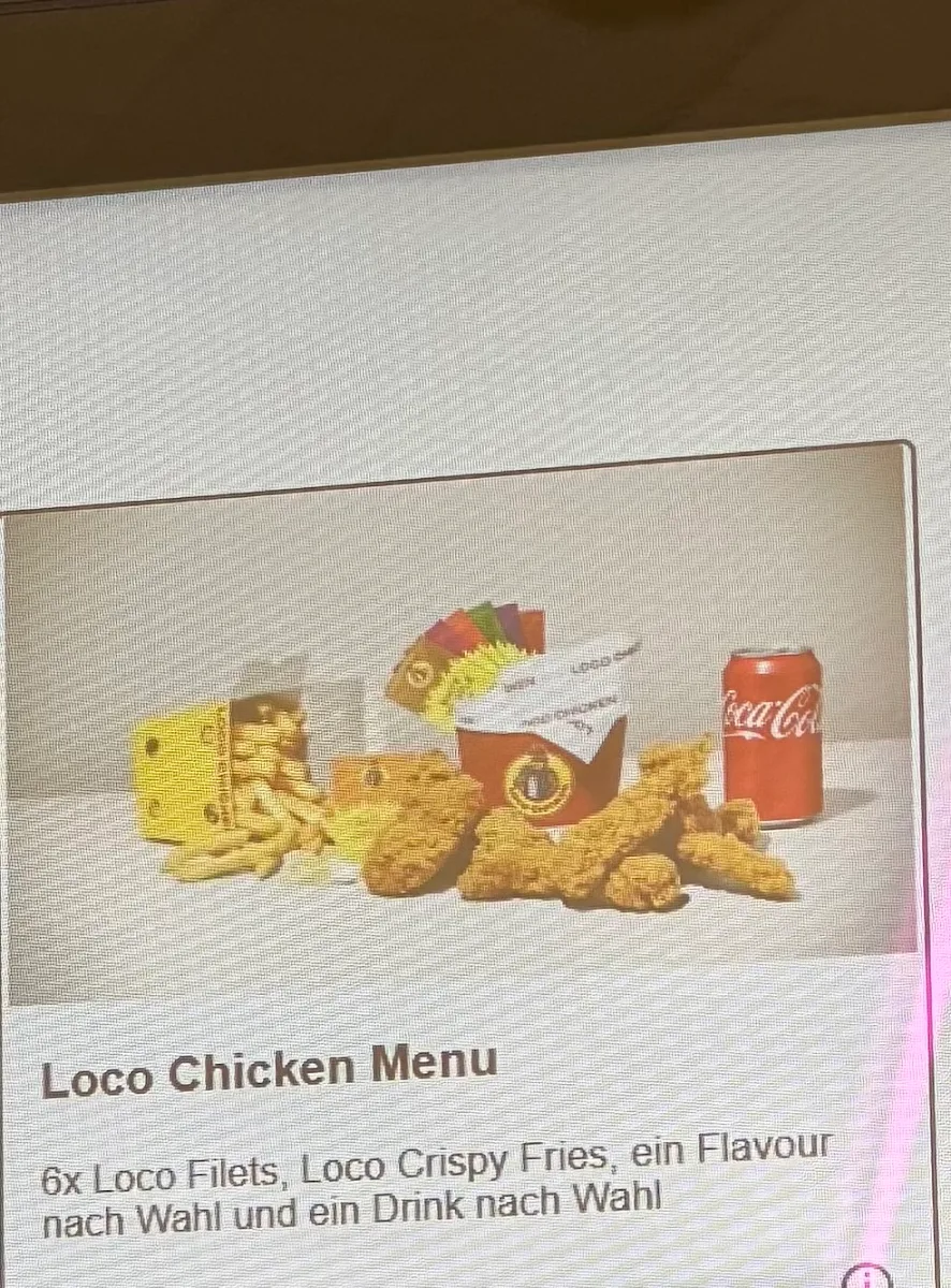 Speisekarte, Loco Chicken Container Hanau