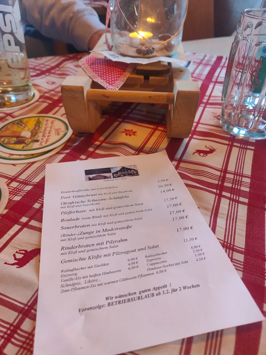 Speisekarte, GÖPPNERs Wirtshaus und Landmetzgerei