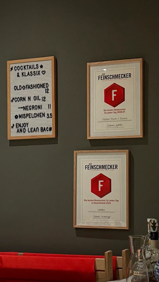 Speisekarte, vadder