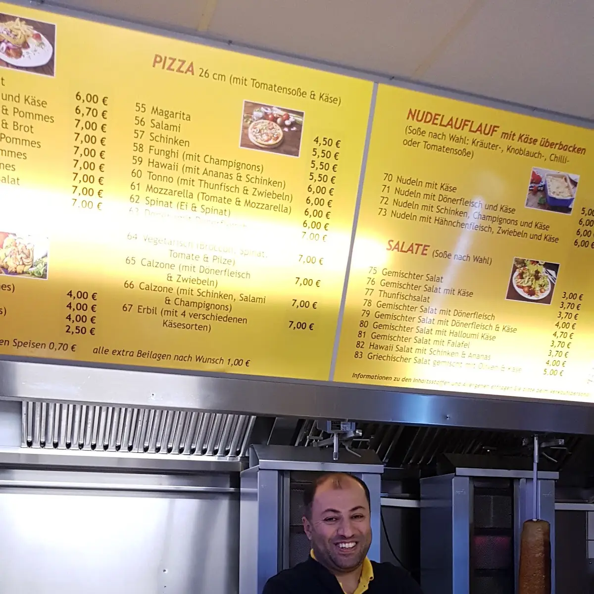 Speisekarte, Erbil Döner & Pizza Haus