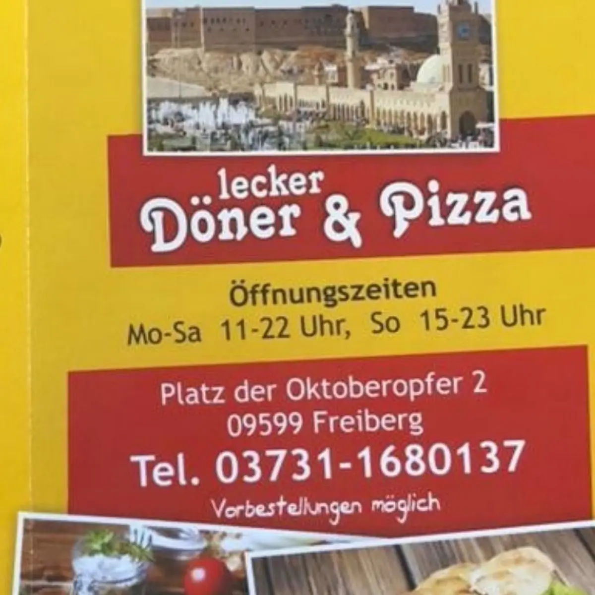 Speisekarte, Erbil Döner & Pizza Haus