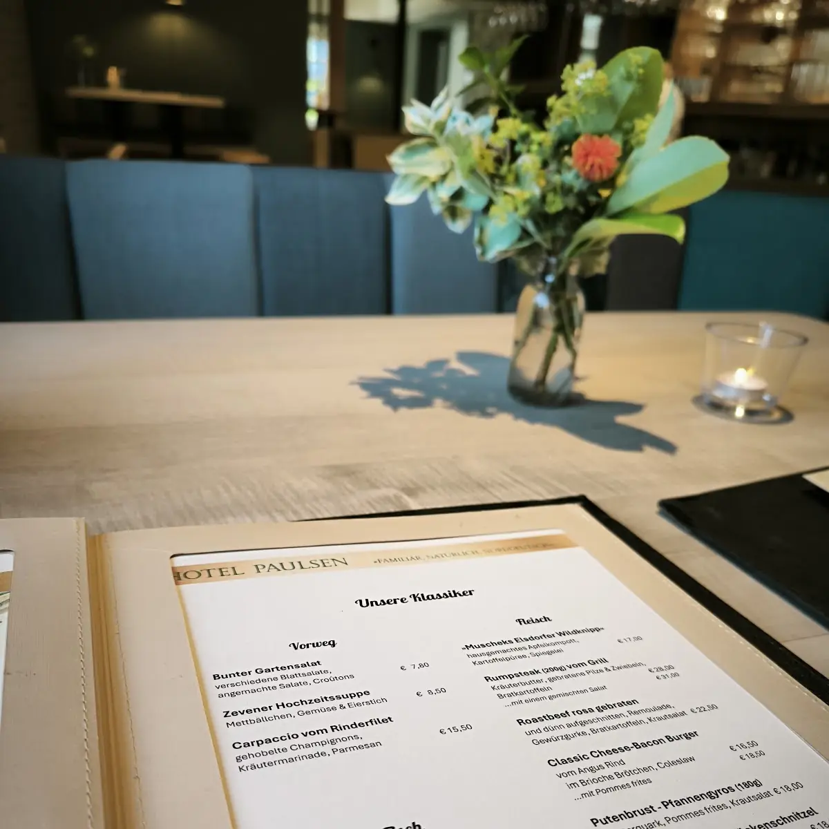 Speisekarte, Hotel Paulsen, Ralph Paulsen e.K.