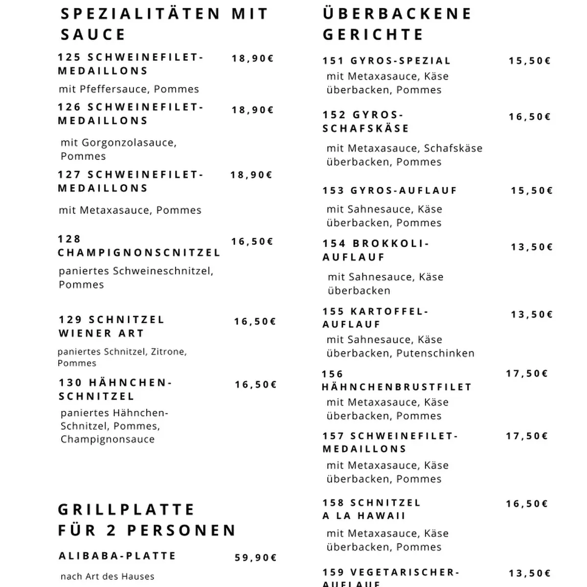 Speisekarte photo 2