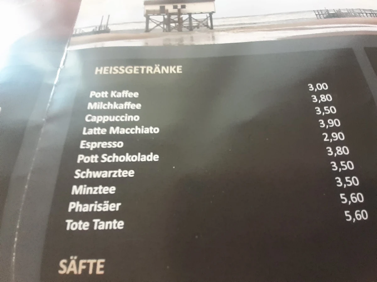 Speisekarte, Restaurant & Café Heimathafen