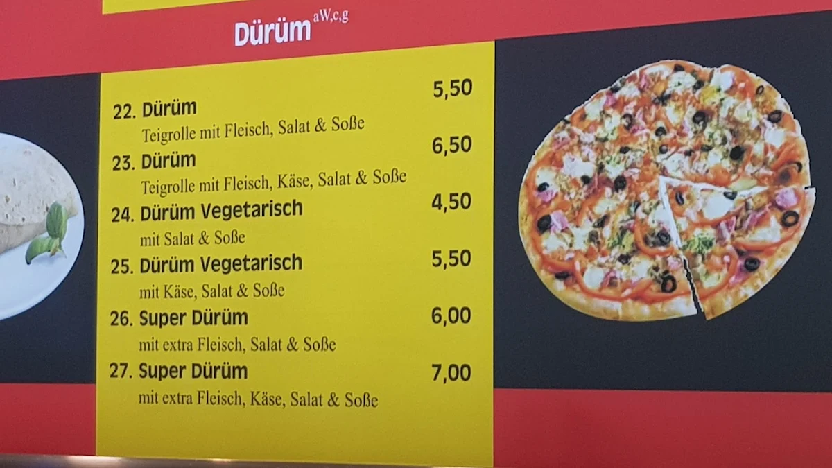 Speisekarte, Marmaris | Döner & Pizza