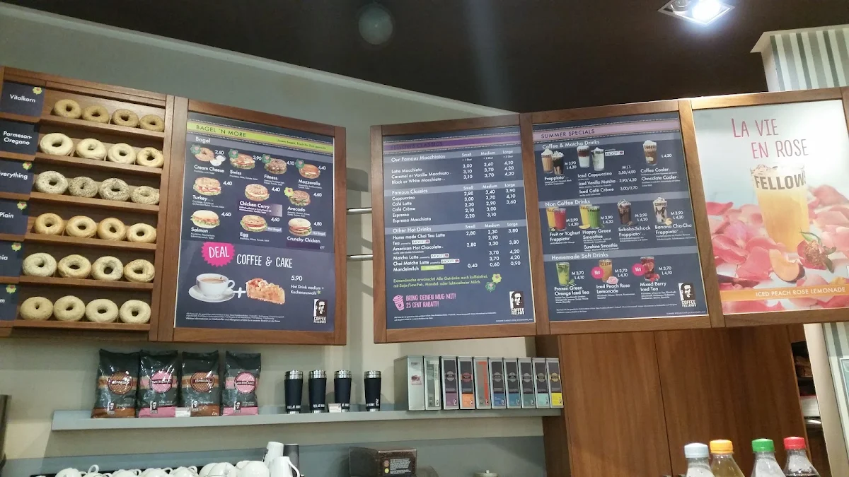Speisekarte, Coffee Fellows - Kaffee, Bagels, Frühstück