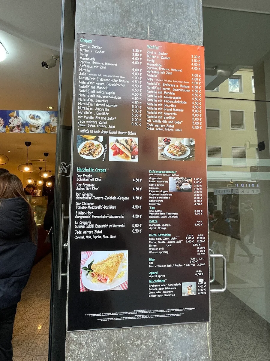 Speisekarte, La Creperie