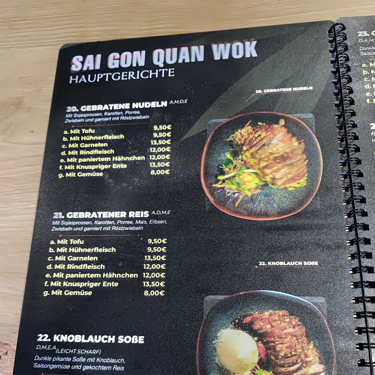 Speisekarte, SÀI GÒN Quán