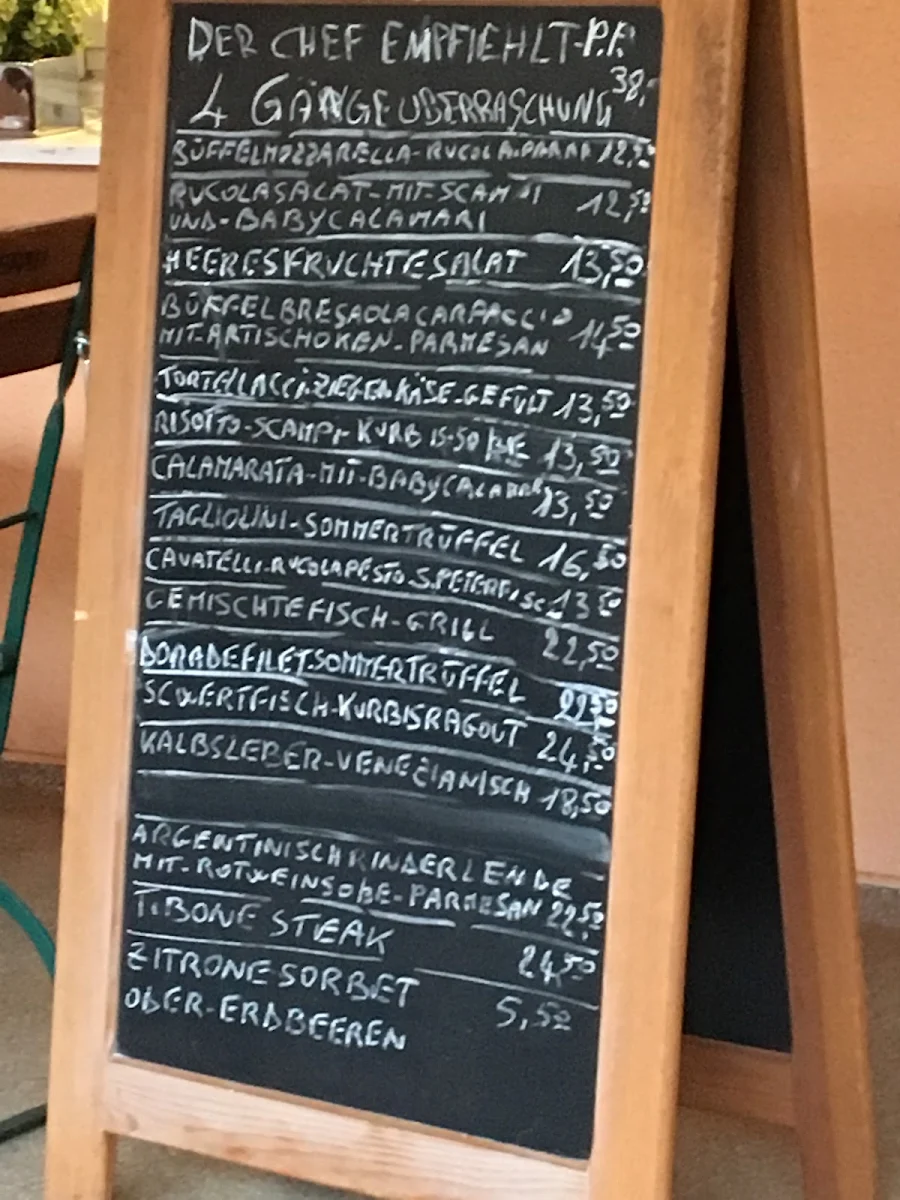 Speisekarte, Riva del Fiume