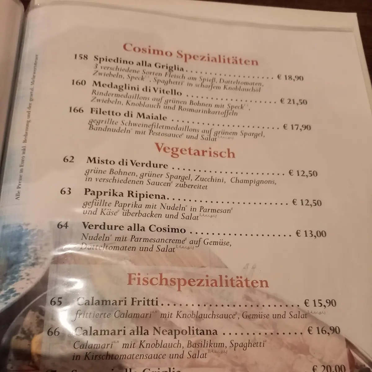 Speisekarte photo 1