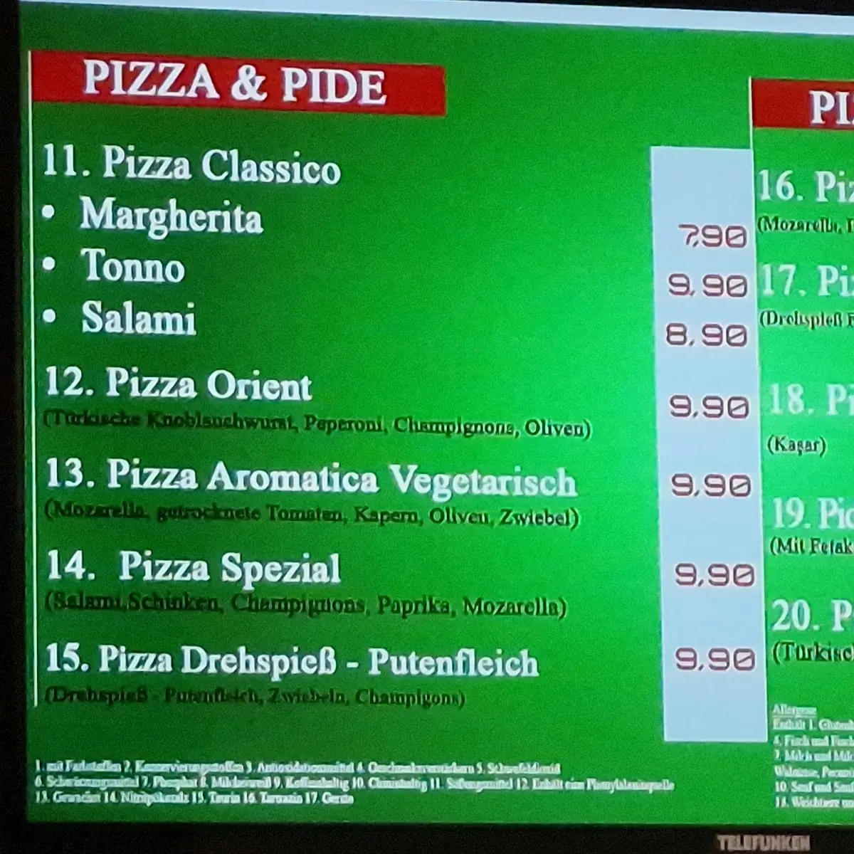 Speisekarte photo 2