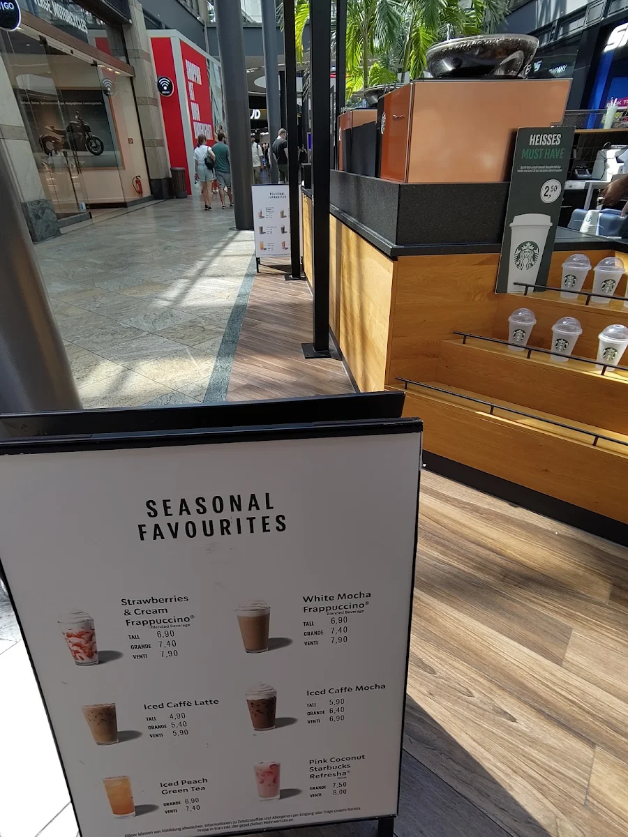 Speisekarte, Starbucks