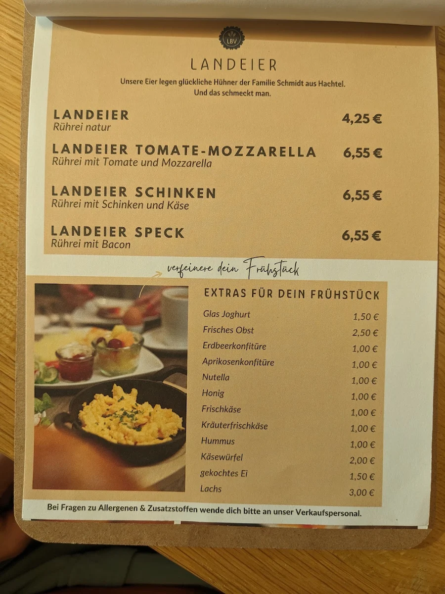Speisekarte, Die Bäckerei in Bauernhand - Kirchberg