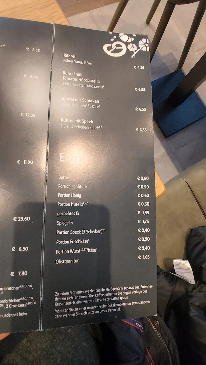 Speisekarte, Die Bäckerei in Bauernhand - Kirchberg