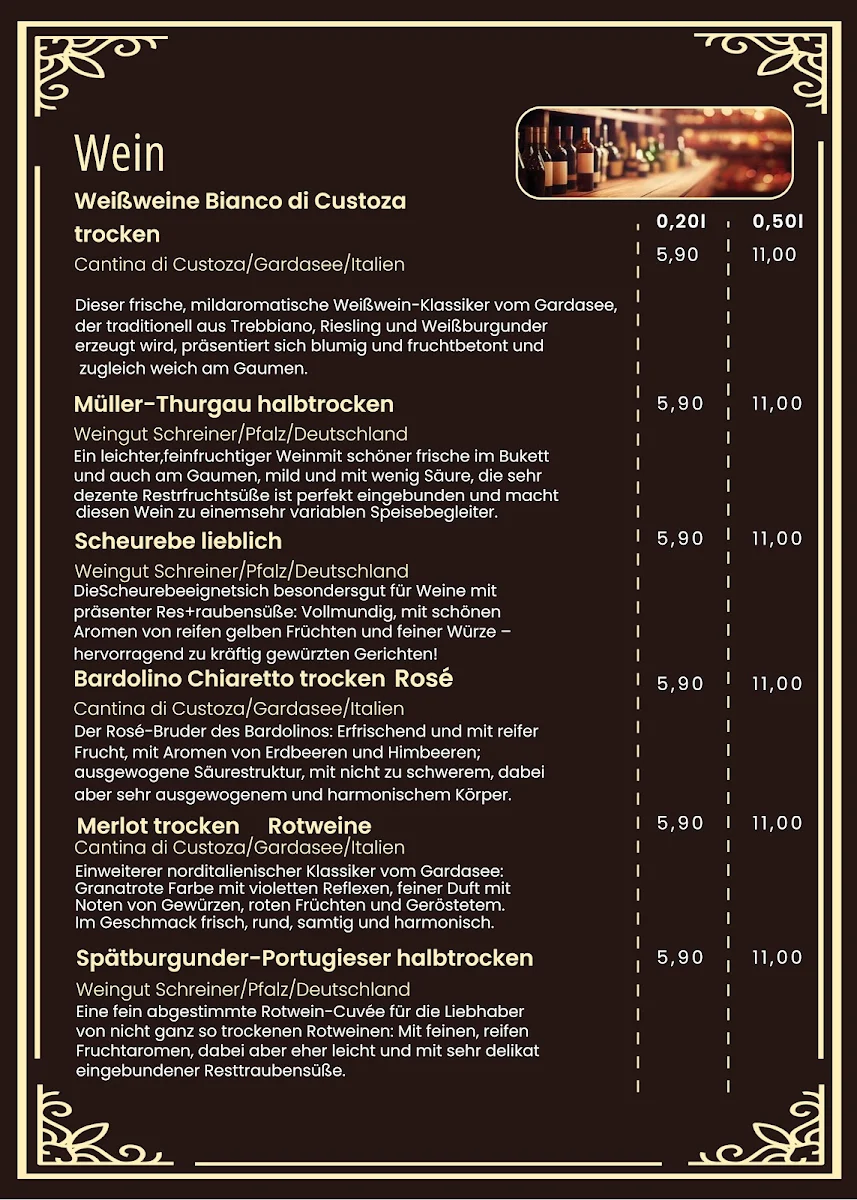 Speisekarte, Lutf Restaurant- Afghanische Gerichte