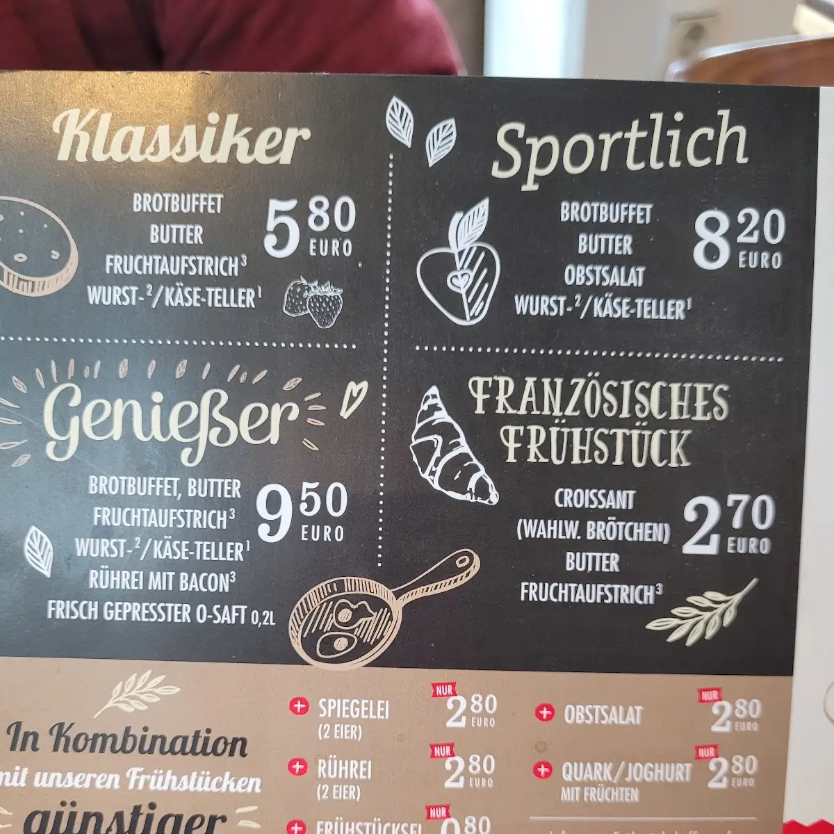Speisekarte, Baeckerei Hoefer
