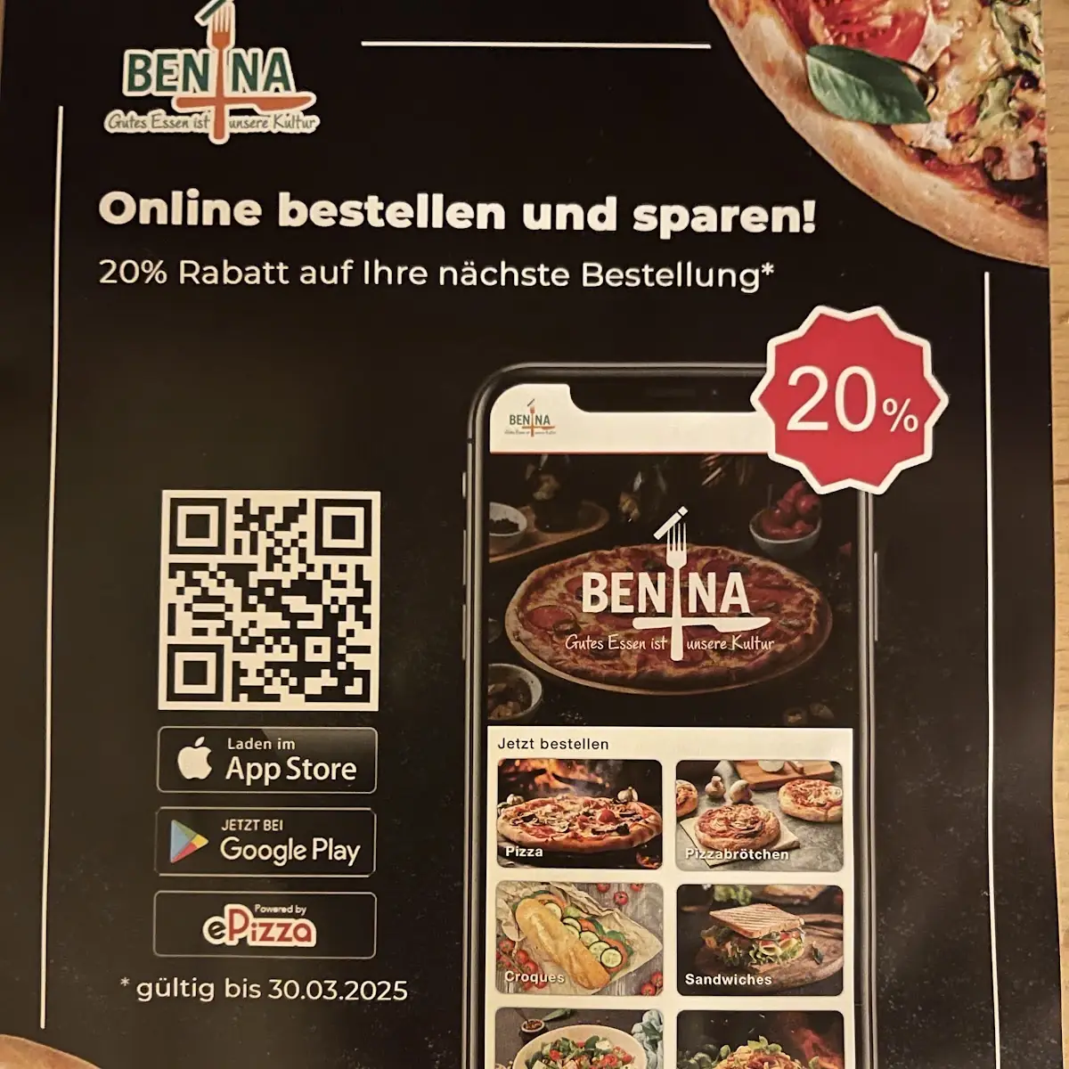 Speisekarte, Benina