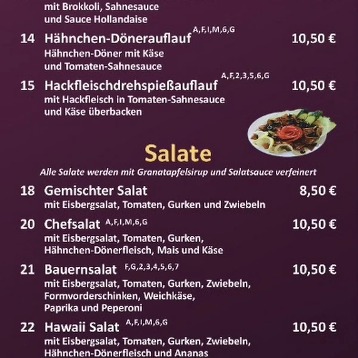 Speisekarte, Döner & Pizzahaus Alanya Gieboldehausen