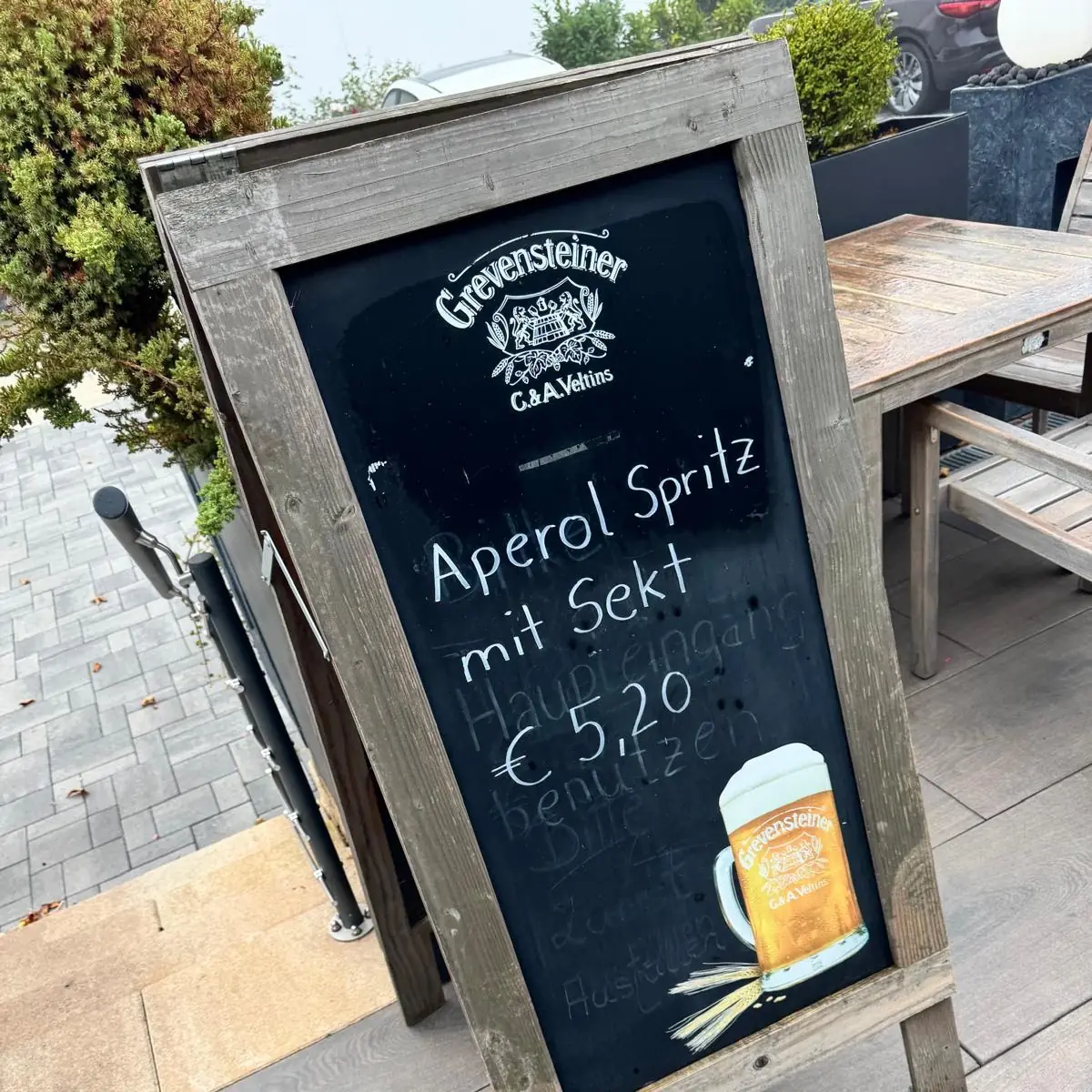 Speisekarte, Gasthof Grebe