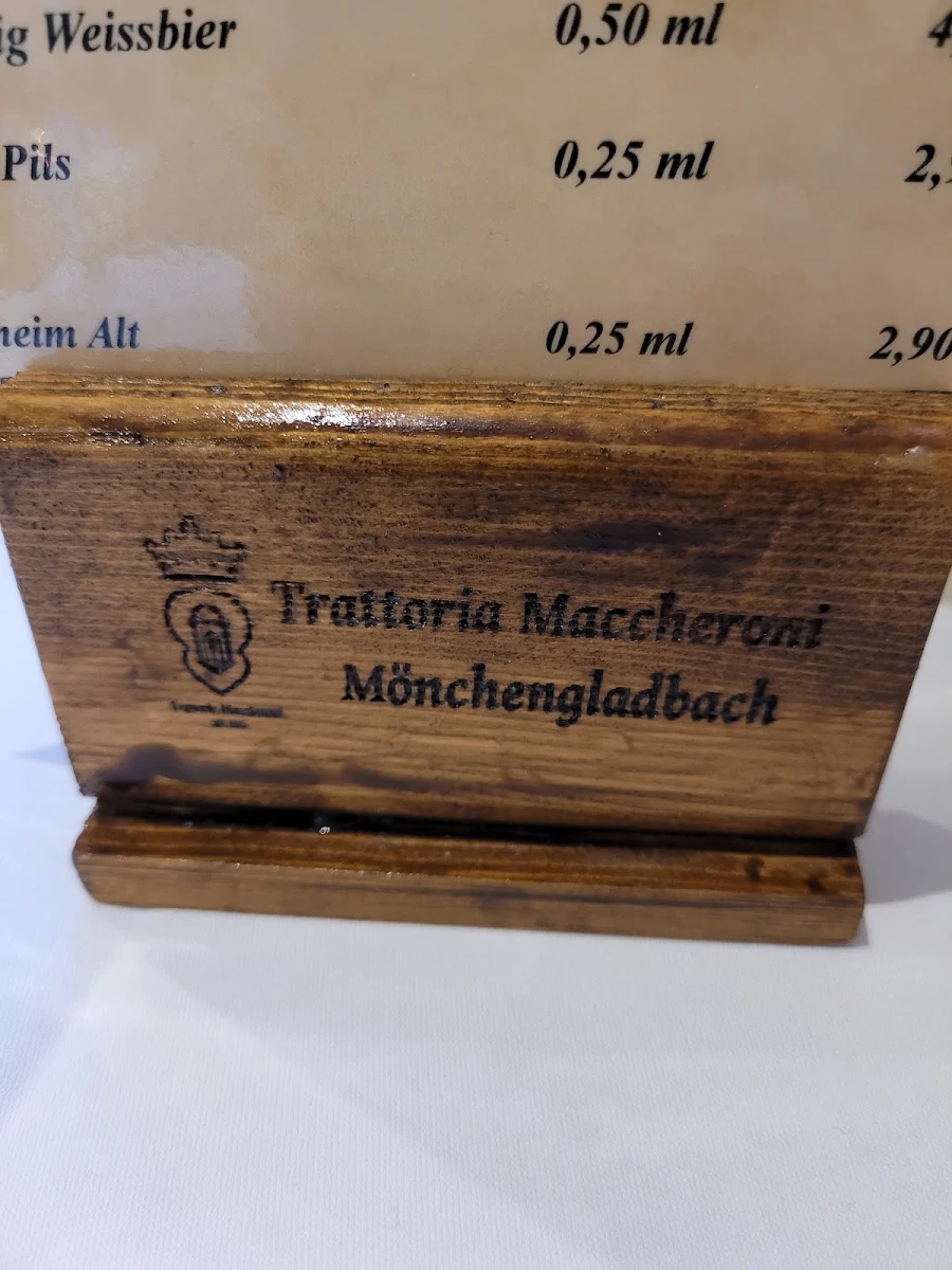 Speisekarte, Trattoria Maccheroni
