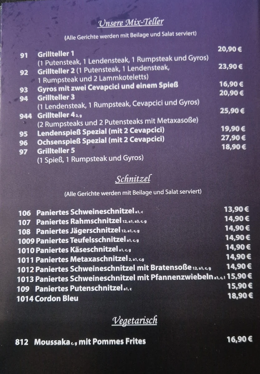Speisekarte photo 2