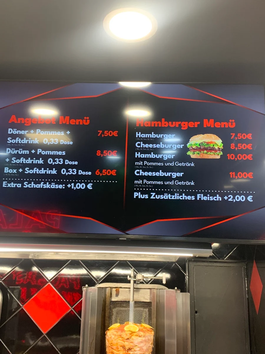 Speisekarte, PALAST GEMÜSE KEBAB - Döner