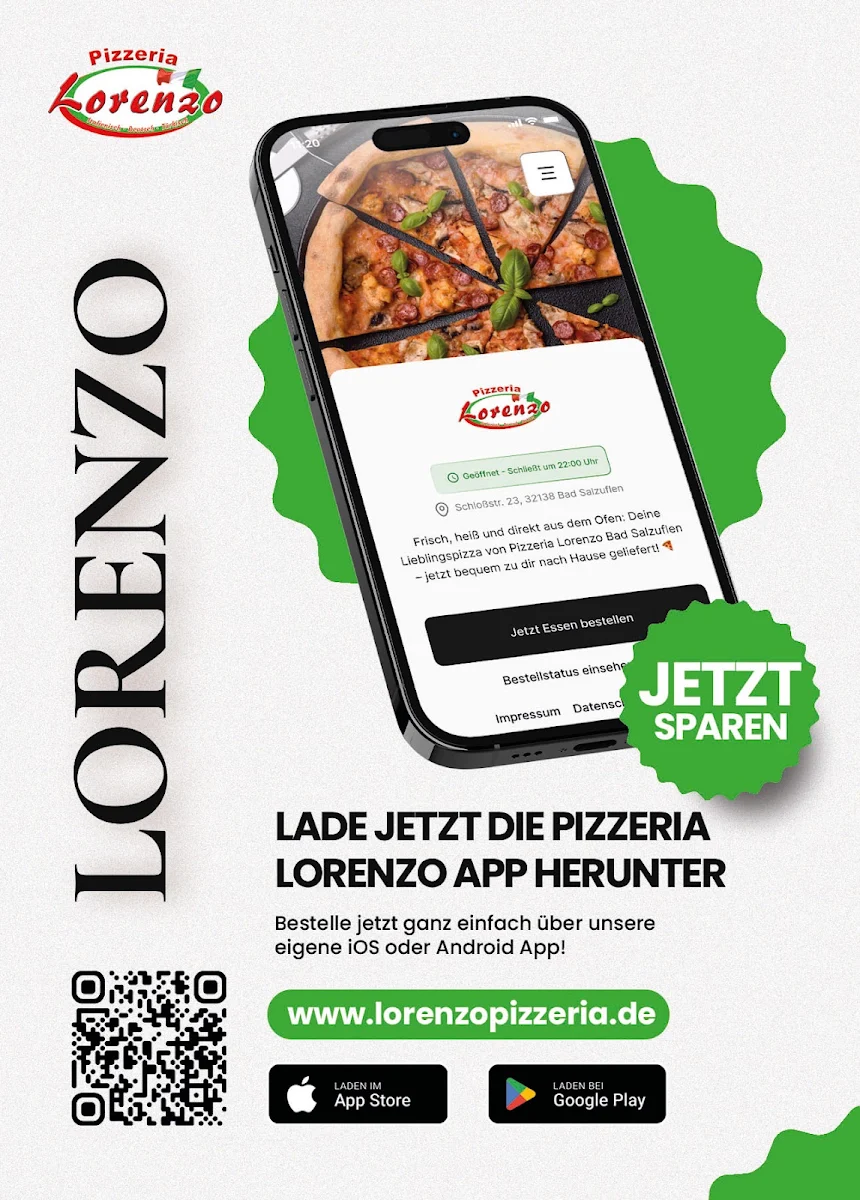 Speisekarte, Pizzeria Lorenzo | Pizza Lieferdienst Bad Salzuflen 🍕🍝