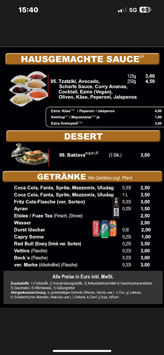 Speisekarte photo 3