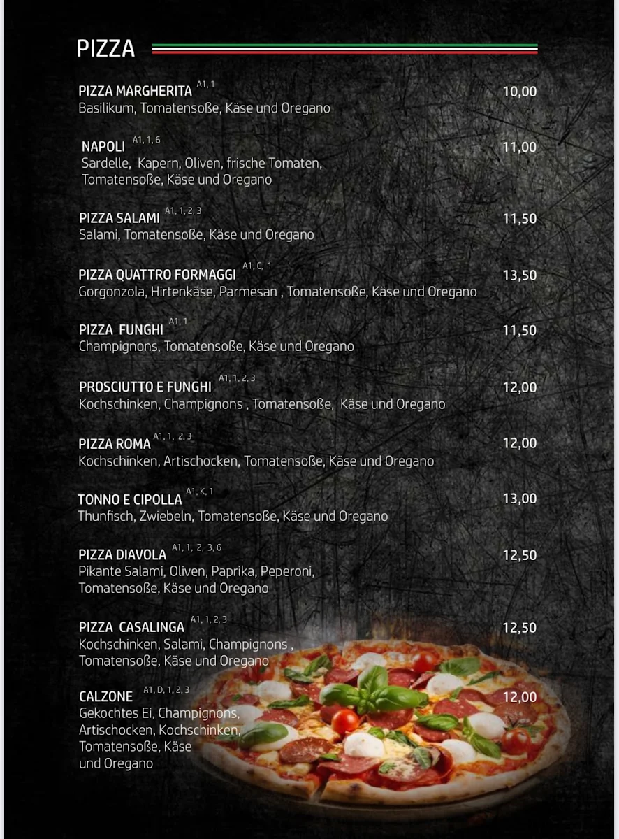 Speisekarte, Ristorante LONEA Brinkum