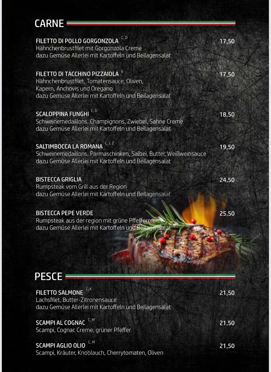 Speisekarte, Ristorante LONEA Brinkum
