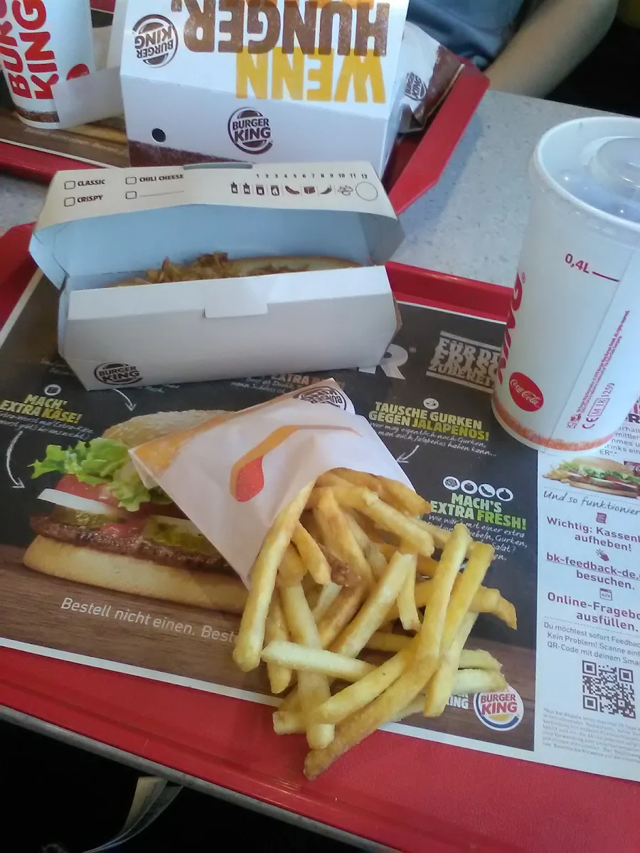 Speisekarte, Burger King Peine
